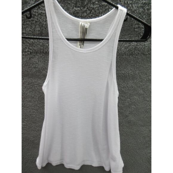 Vintage FREE PEOPLE Women's XS White Ribbed Tank Undershirt MADE USA - Picture 1 of 10
